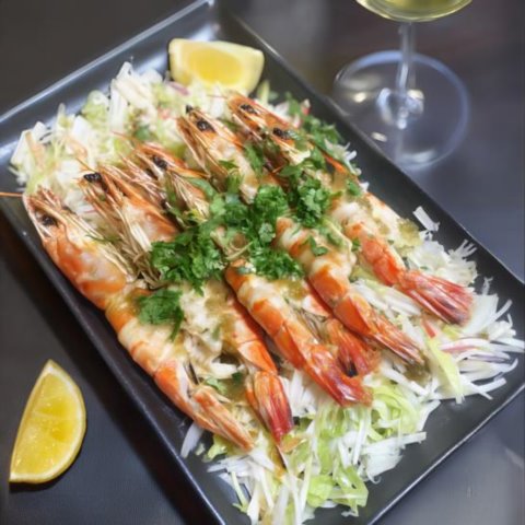 Char-grilled Tiger Prawns (gf)