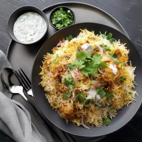 Chicken Biryani with fragrant basmati rice (Tuesday Special)