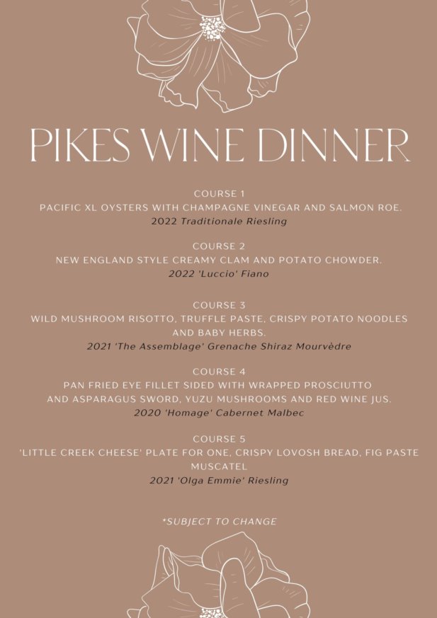 PIKES WINE DINNER