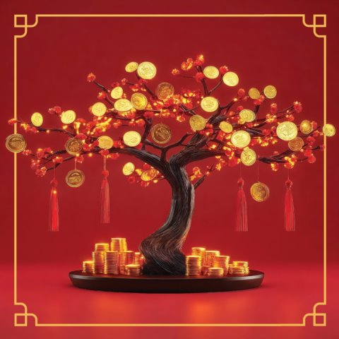 Chinese New Year Money Tree Cash Draw