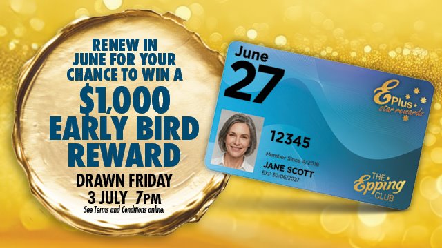 Early Bird Renewals Draw