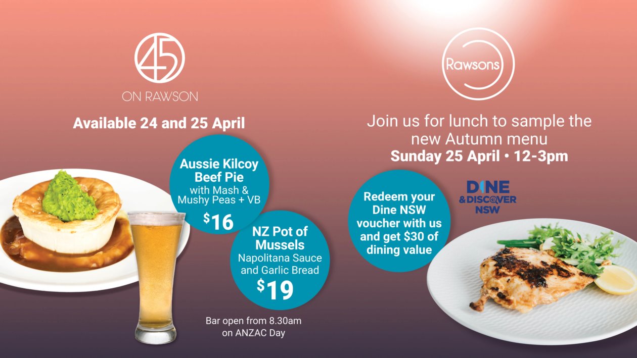 ANZAC DAY FOOD SPECIALS