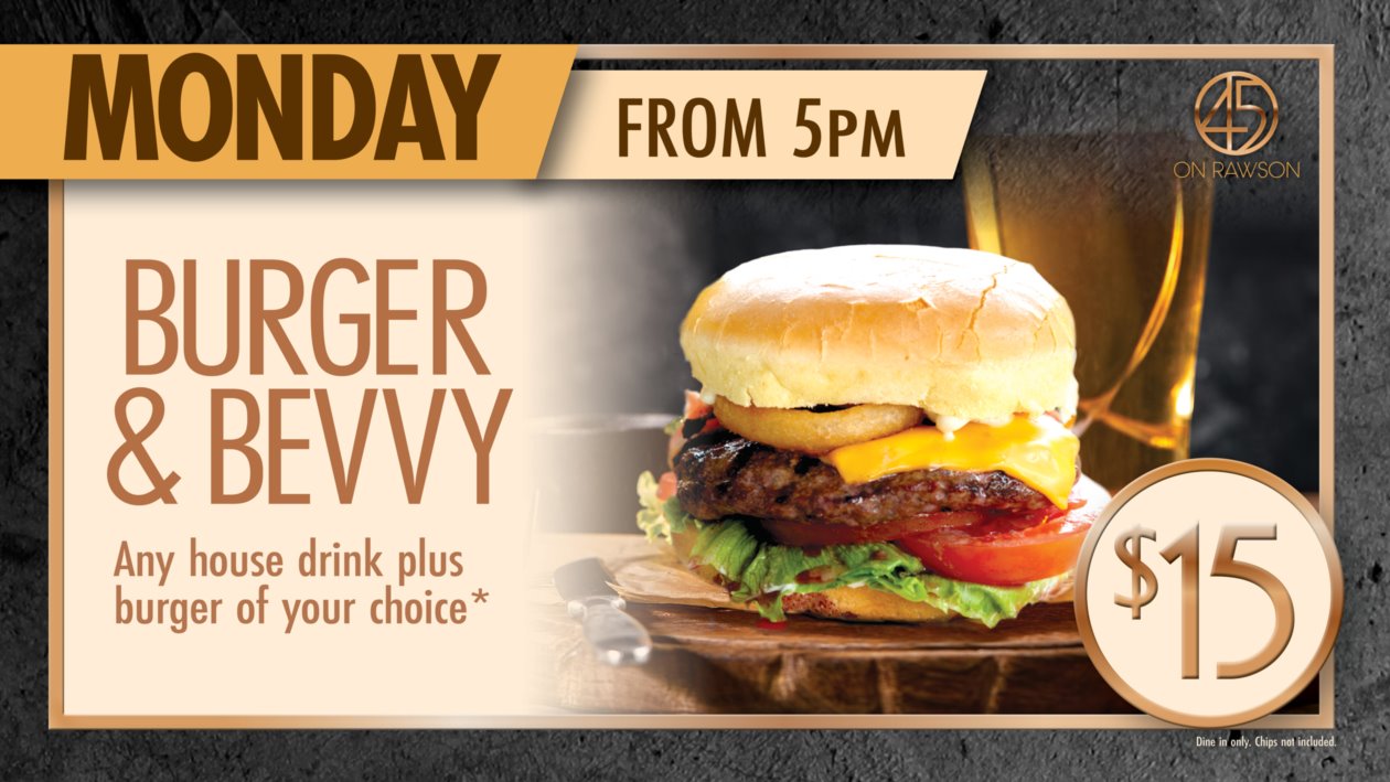 $15 Burger & Bevvy